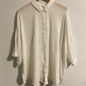 Melrose and Market White Button-Up Top